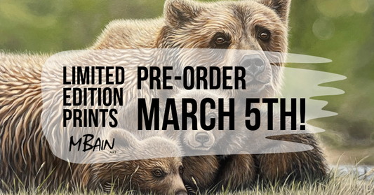 LIMITED EDITION PRINTS Pre-Order of the Grizzly Bear Painting Available Soon!